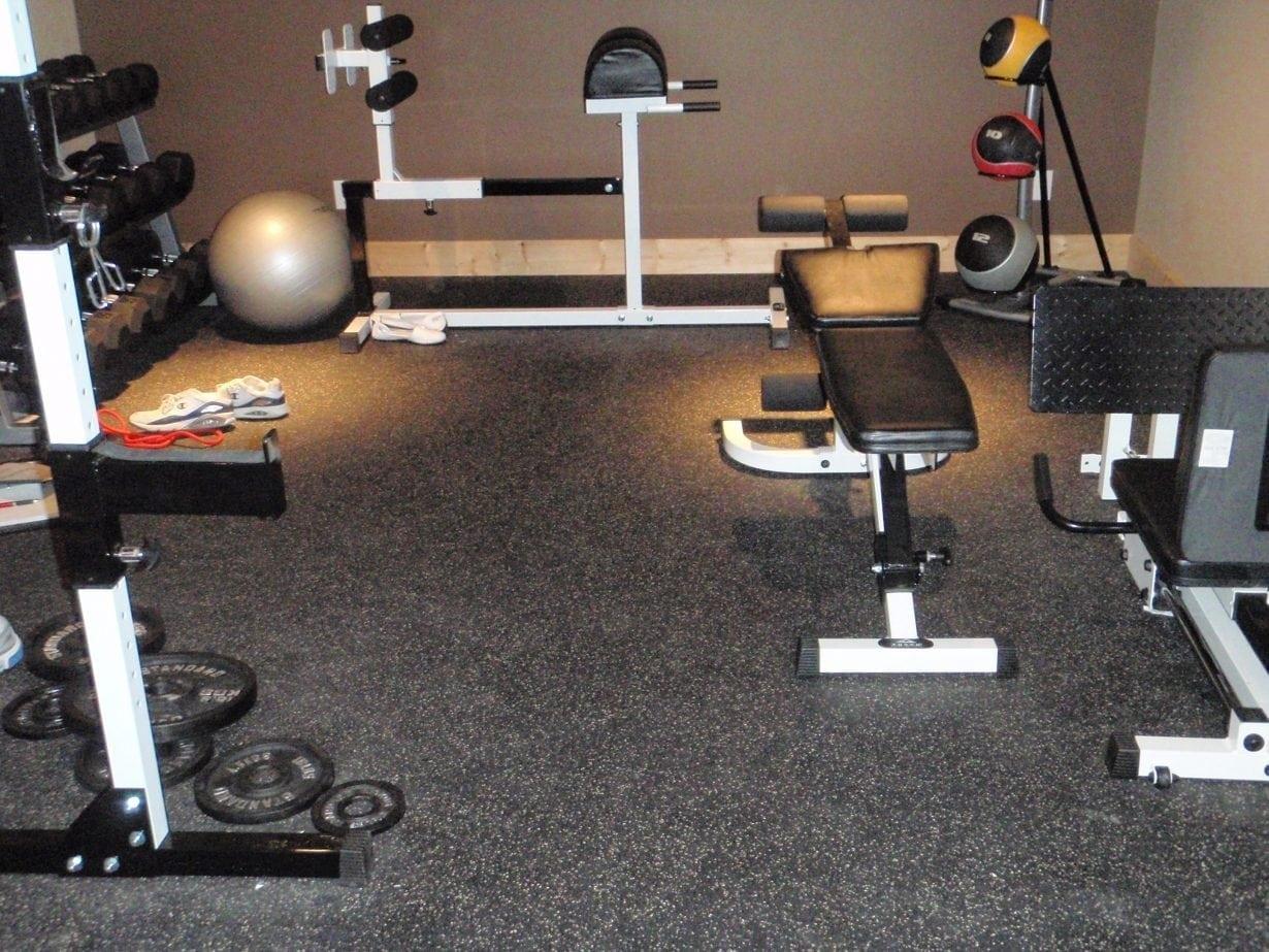 Home Gym Tile Rolls Rubber Floors Perfect Surfaces