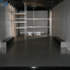 Polyvinyl Grey roll out flooring for trailer